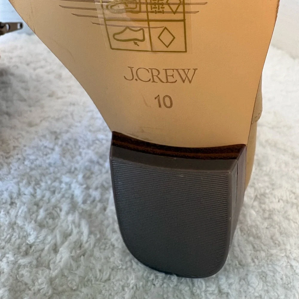 J.Crew Crewcuts Girls Embroidered Sueded Boots, Camel Color, Size 10, New in Box